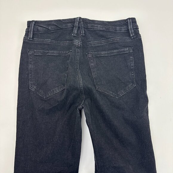 Good American Straight Raw Hem Women's size 8 Black Denim Jeans - Picture 5 of 5